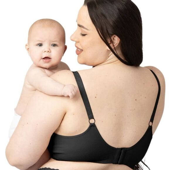 Kindred Bravely Sublime Hands-Free Pumping & Nursing Bra Women's Black Size XL - Picture 4 of 13